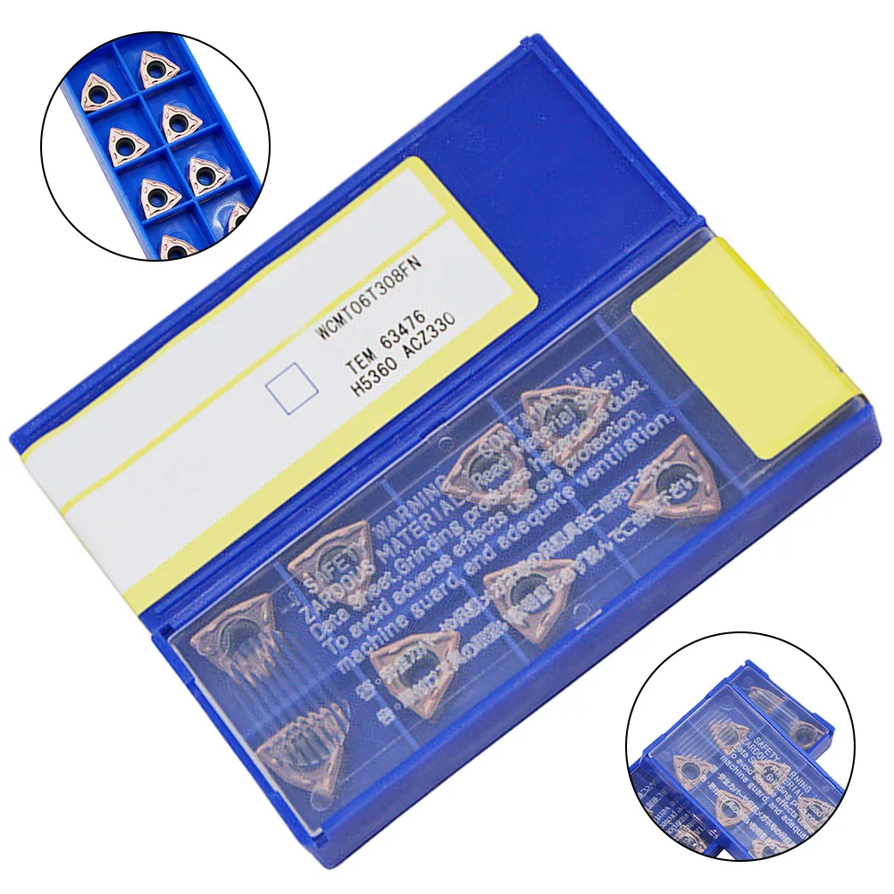 

10 шт./компл. WCMT06T308FN ACZ330 твердосплавные вставки с ЧПУ, инструменты для резки металла, твердосплавные лезвия для прецизионного шлифования