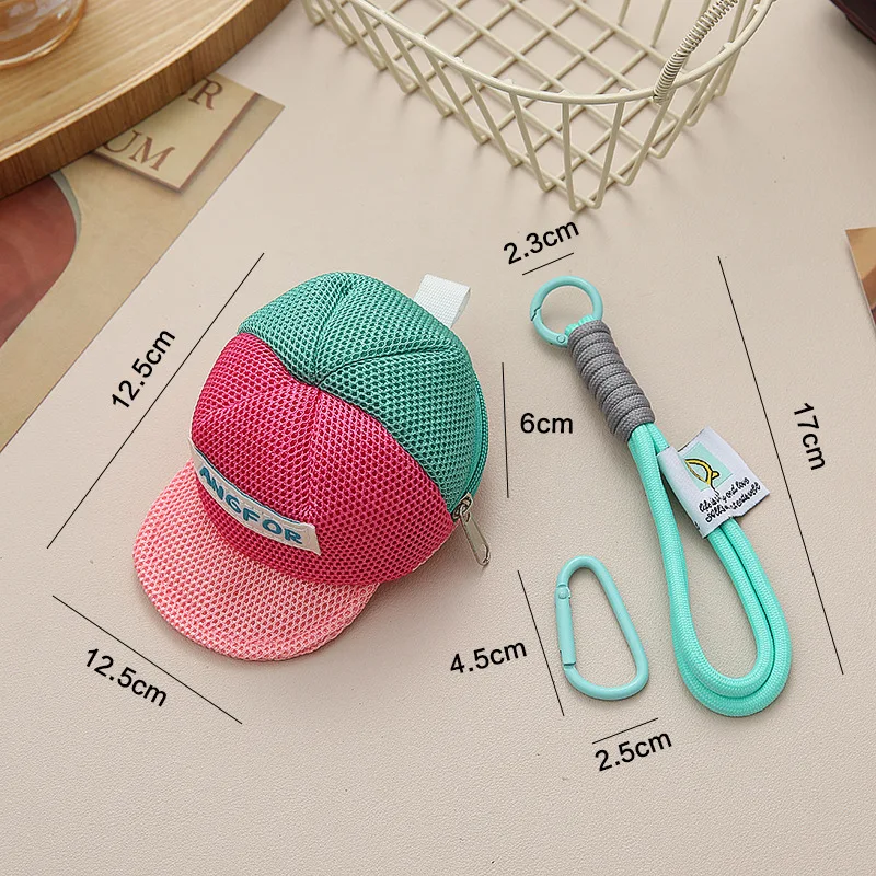 Coin Purse - Dopamine Color Pouch, Multipurpose for Travel, Earbud Storage, Earphone Case & Keychain Charm