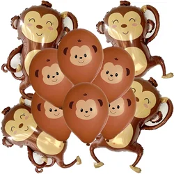 Monkey Foil Balloons Animal Party Balloons Cartoon Woodland Animal Jungle Safari Theme Kids Birthday Party Decorations ﻿