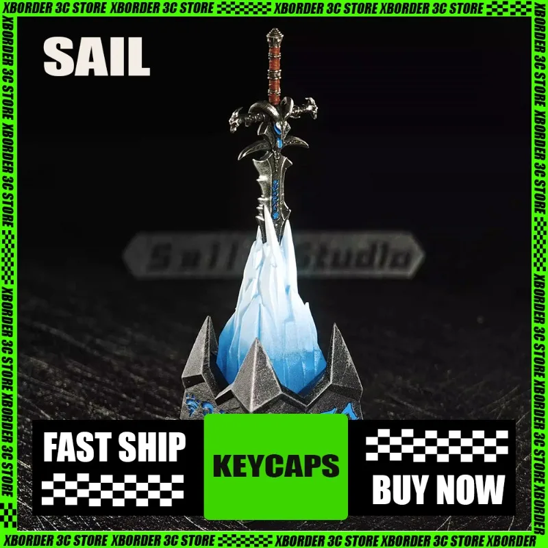 

World Of Warcraft Original Keycap Frostmourne Wrath Of Lich King WLK Keycap Translucent Personality Cool And Beautiful Game Gift