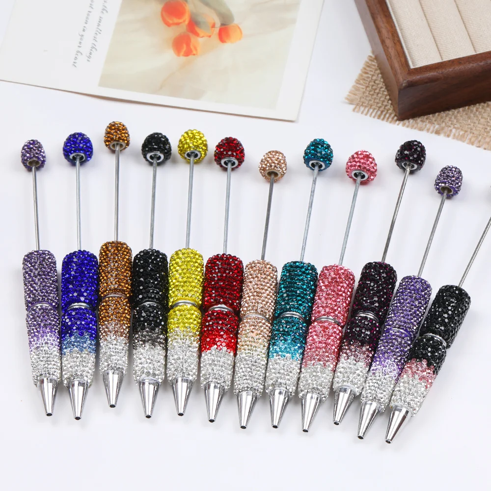 Cordial Design 20Pcs 16*153MM DIY Jewelry/Rhinestone Plastic Pens/Hand Made/Beaded Pen Accessories/Beadable Pen Findings #17694