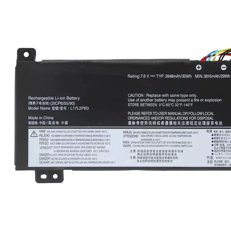 Laptop  Battery L17L2PB3 L17M2PB3 L17C2PB3 L17M2PB4 L17C2PB4 L17L2PB4 30Wh For IdeaPad V330-15Ikb V530-14 V530-15 V130-15IKB