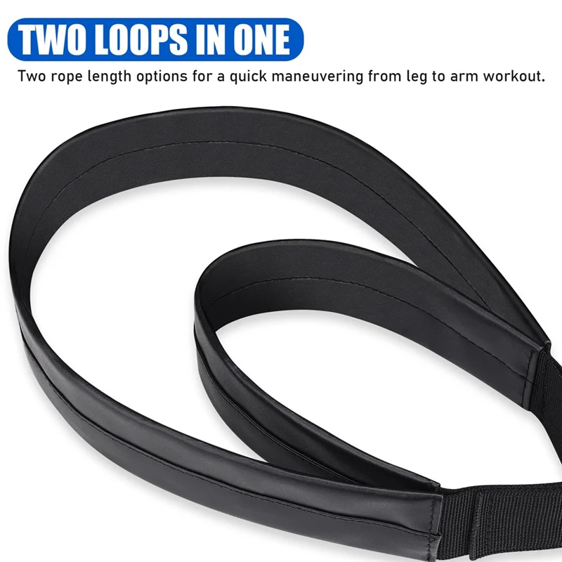 XSXS-2PCS Pilates Straps Kit Pilates Double Loop Straps Set For Reformer, Fitness D-Ring Straps Double Loops Padded