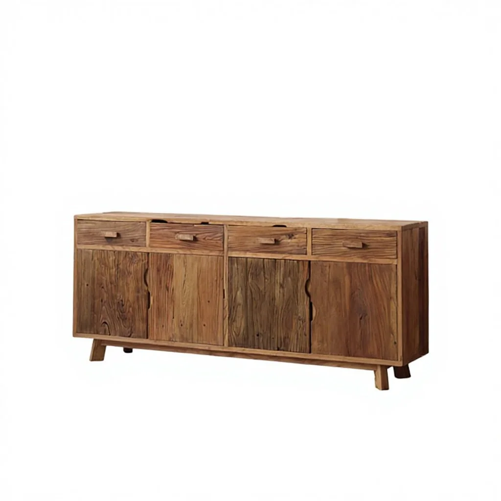 Wabi Sabi  Eco-Friendly Durable Indoor Furniture for Home BarLiving Room Cabinet with Vintage Decor Solid Wood