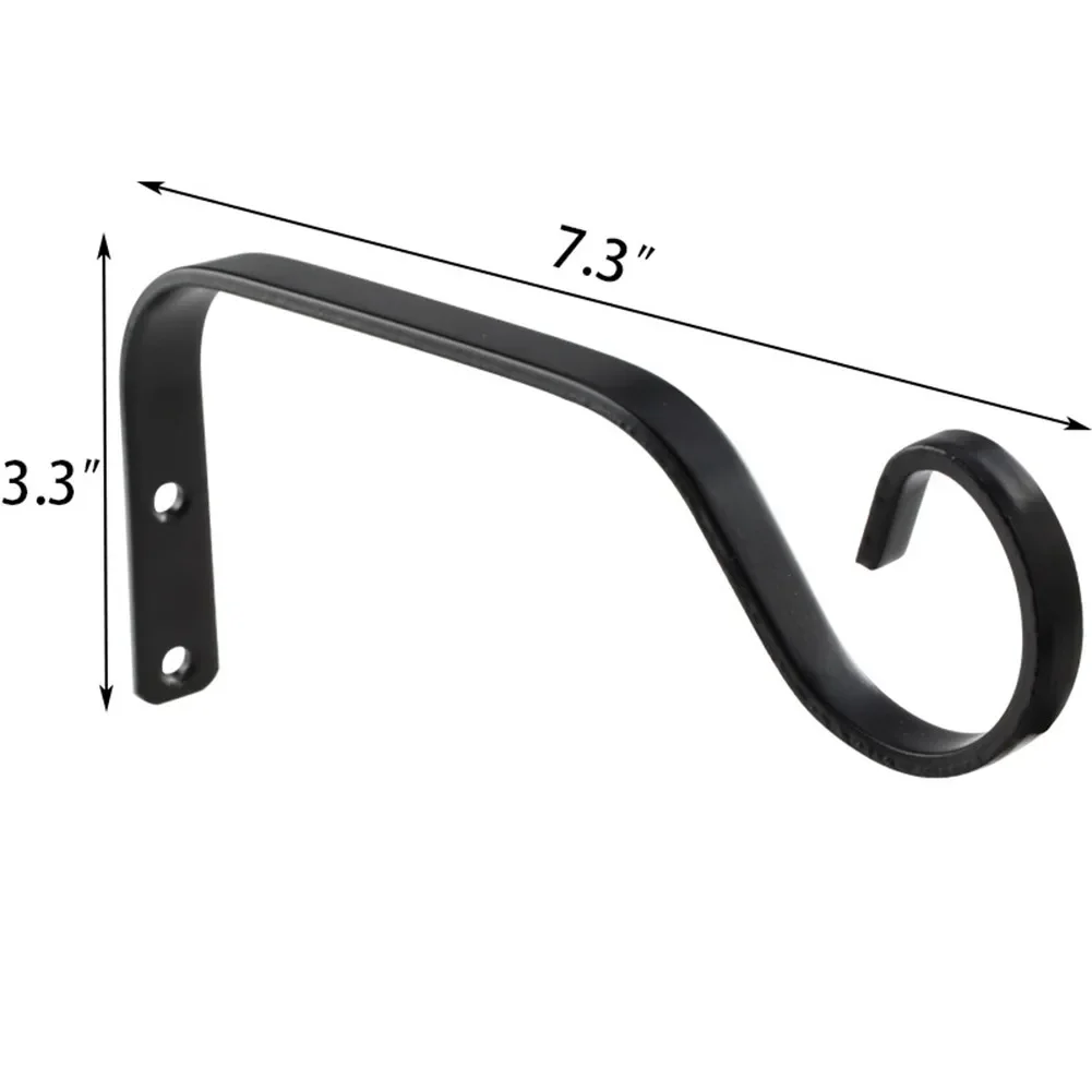 Outdoor Flower Pot Hook Plant Wall 1/2PCS 185*84mm Brackets Decor Decoration Garden Hook Metal Hanger Practical