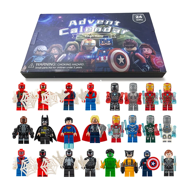 Disney Advent Calendar Box 24PCS/Set Figure Anime Action Figure Model Building Blocks Christmas Advent Calendar Countdown Toys