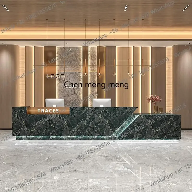 New arrive Marble slate modern Reception Desk simple hotel company lobby Reception Desk beauty salon checkout page Empfangs Thek