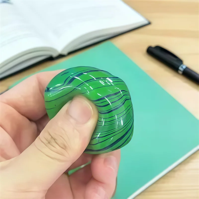 Schylling Needoh Nice Cube Maltose Slow Rebound Squeeze Toy Rhyolite Swirl Solid Mixed Colors for Adults Stress Anxiety Relief
