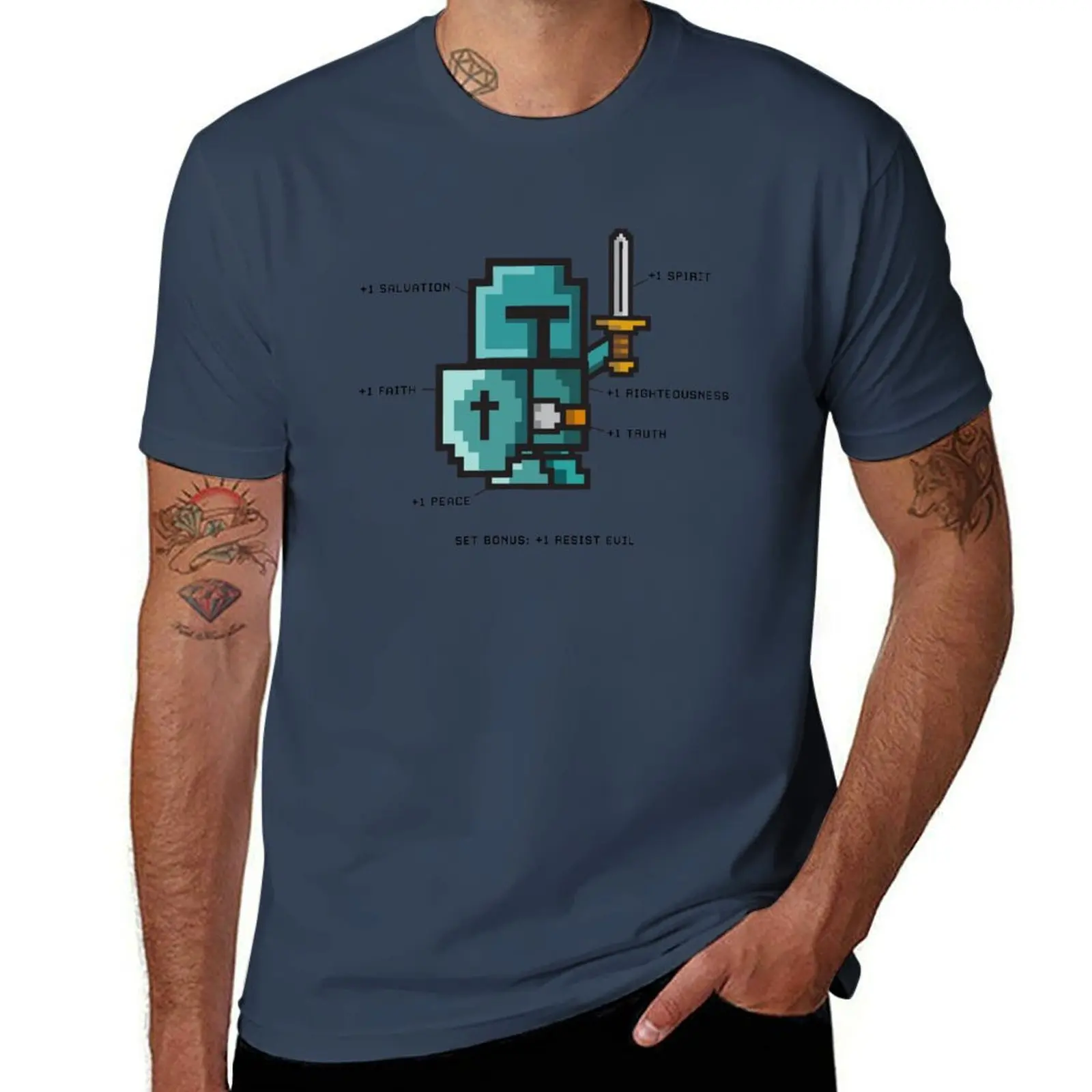 

8bit Armor of God T-Shirt Holiday Lightweight T-Shirt