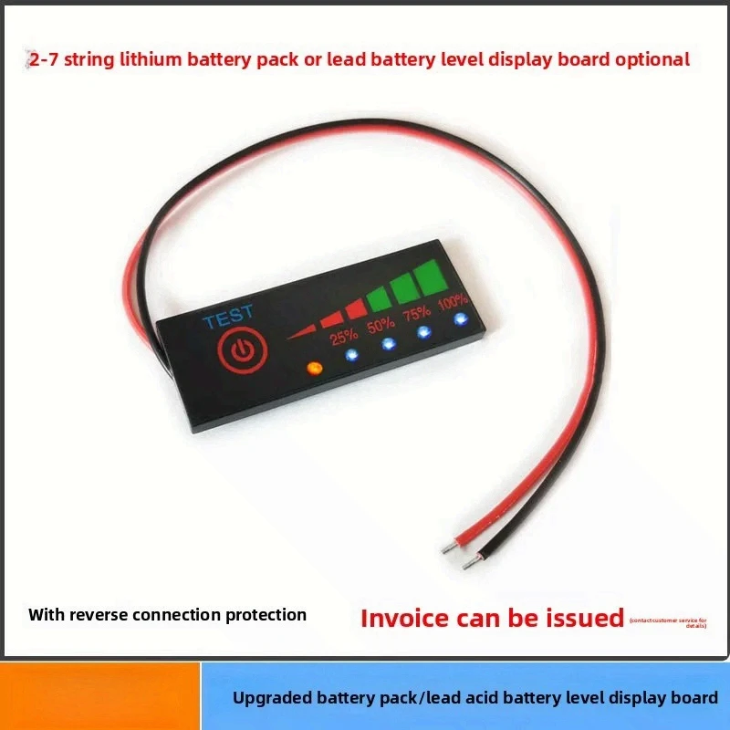 High Precision Lithium Battery Pack Power Display Board 1S-7S Ternary Lithium with Reverse Connection Protection