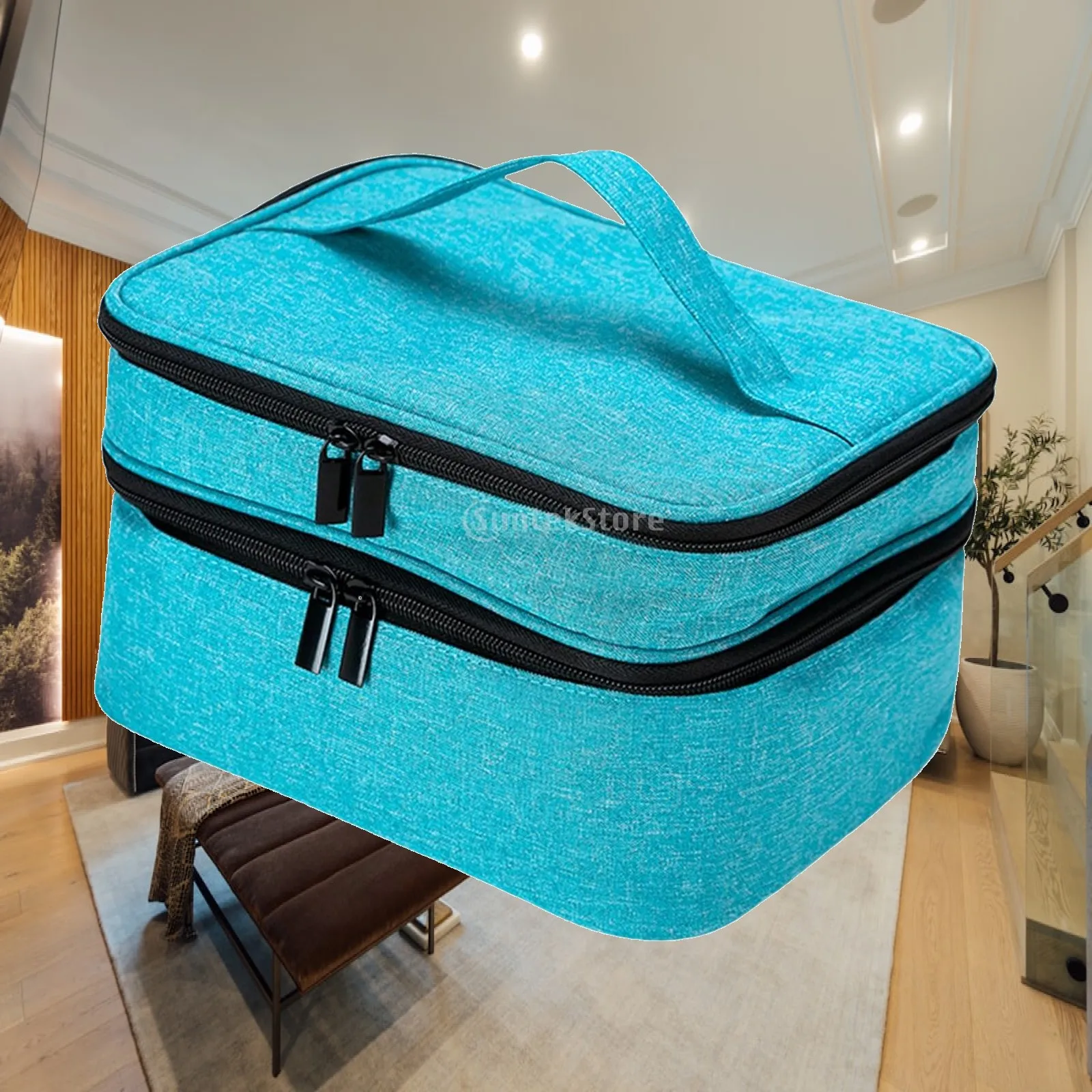 Nail Polish Carrying Case Bag Large Capacity Durable Double Layer for Travel