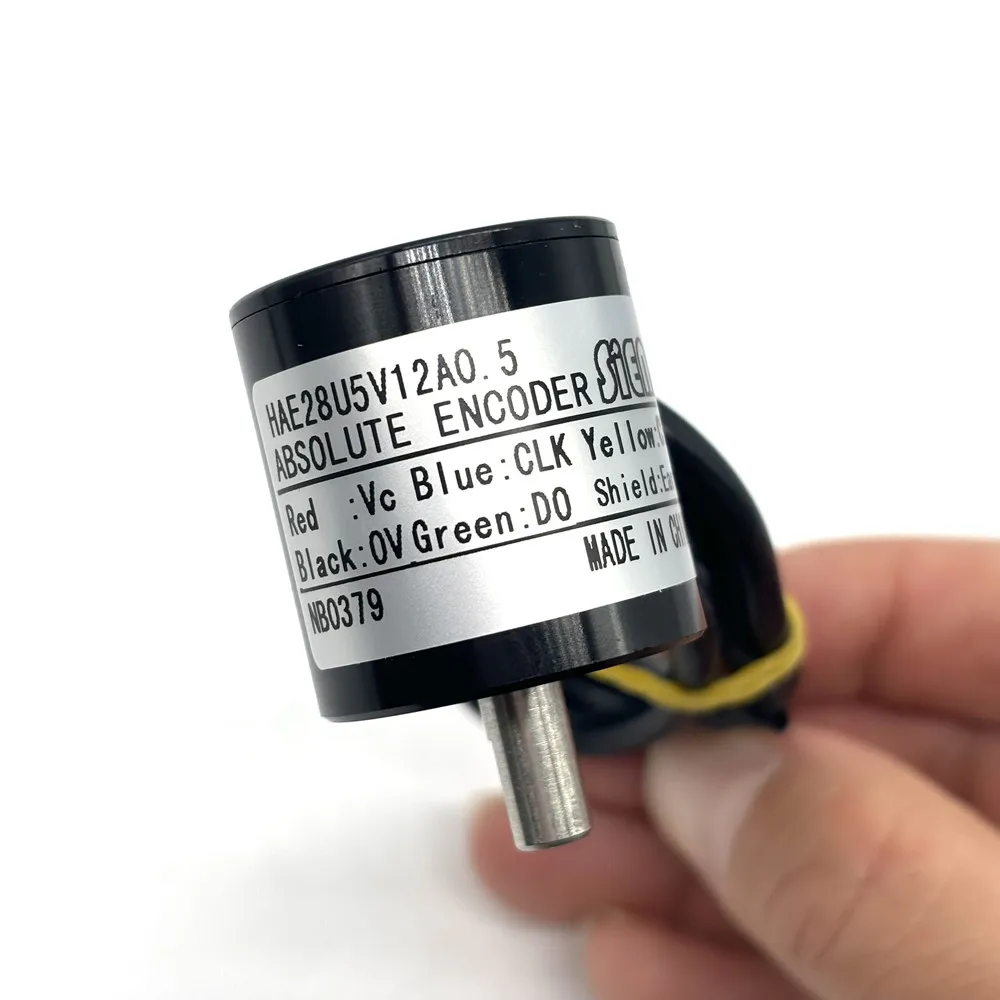 HAE28 3V 5v Absolute Rotary Encoder 360 Degree SSI Hall Effect Angle Sensor MagneticS 28 * 28mm