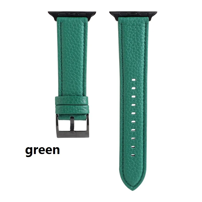 Texture Genuine Leather Watchband for Apple Watch Series 6/se/5/4/3/2/1 Fashion Design Wrist Band for iwatch  apple watch strap