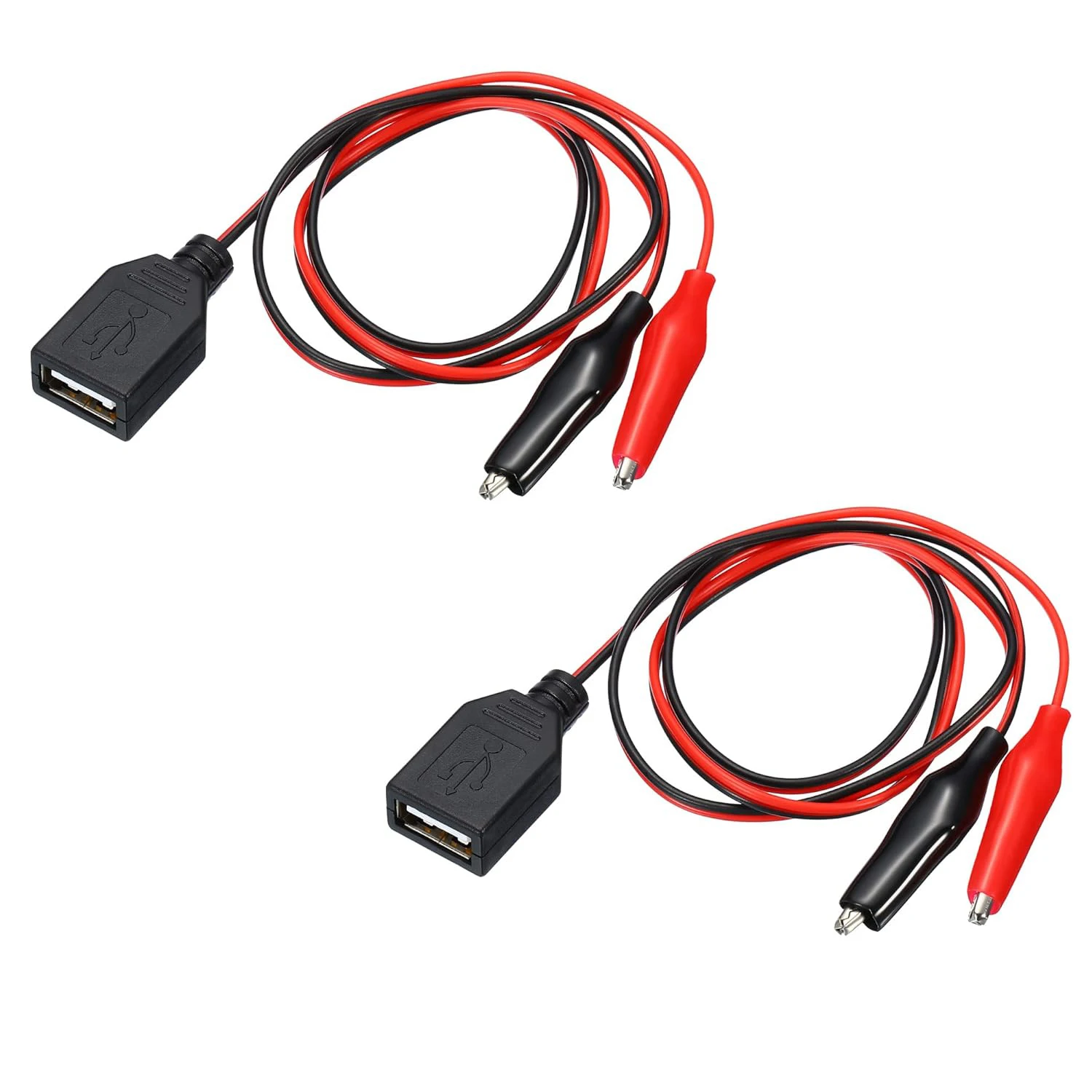 USB-naar-krokodilclip-adapterkabel Mannelijk-Vrouwelijk, USB-kabel met krokodilclip voor circuittesting Flexibel Kabel Duurzame Connector Verschillende Lengtes Elektronische Tests Apparatuur Reparatie