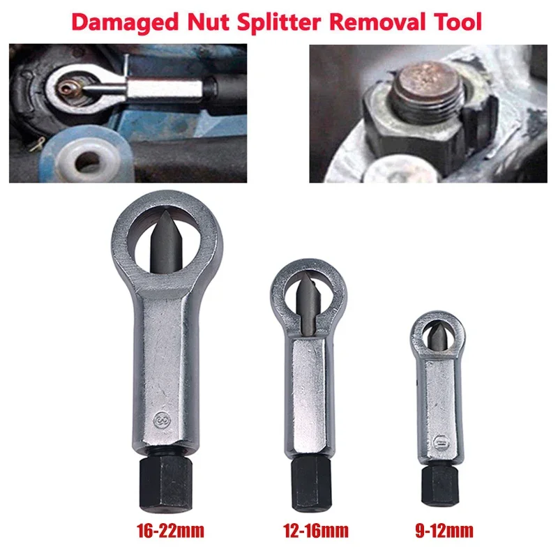 80/102/130mm Heavy Duty Rust Resistant Damaged Nut Splitter Remover Rusty Nut Splitter Spanner Remove Cutter Tool Steel Wrench