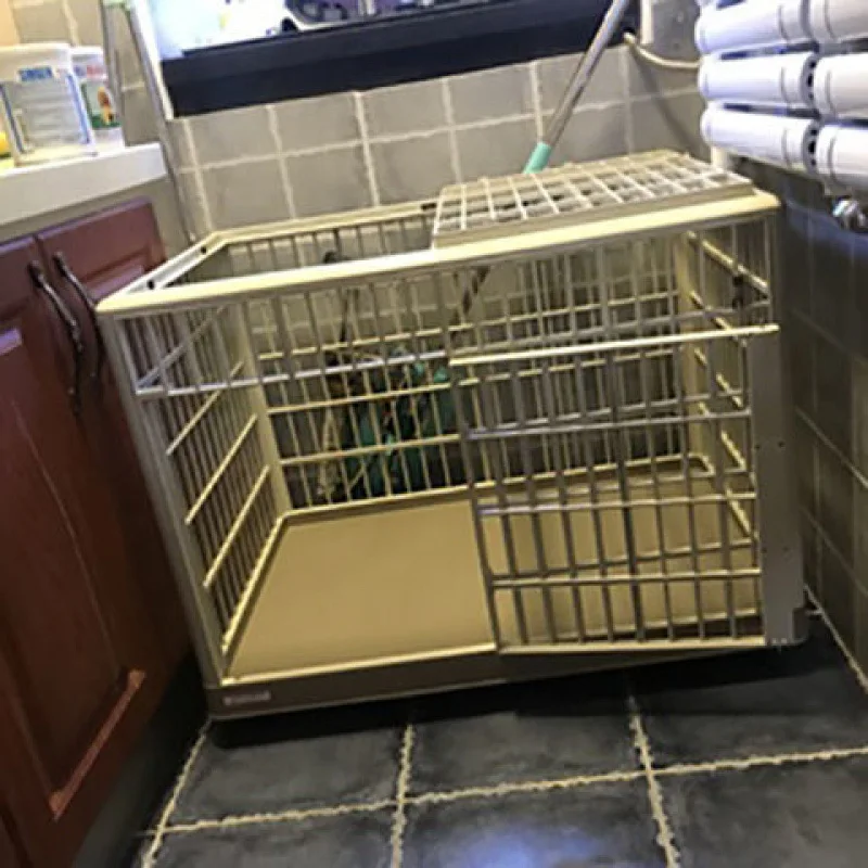 قفص كلب كبير، قفص قطط من الراتنج متوسط الحجم للكلاب الصغيرة في الأماكن المغلقة كورجي شيبا إينو #5