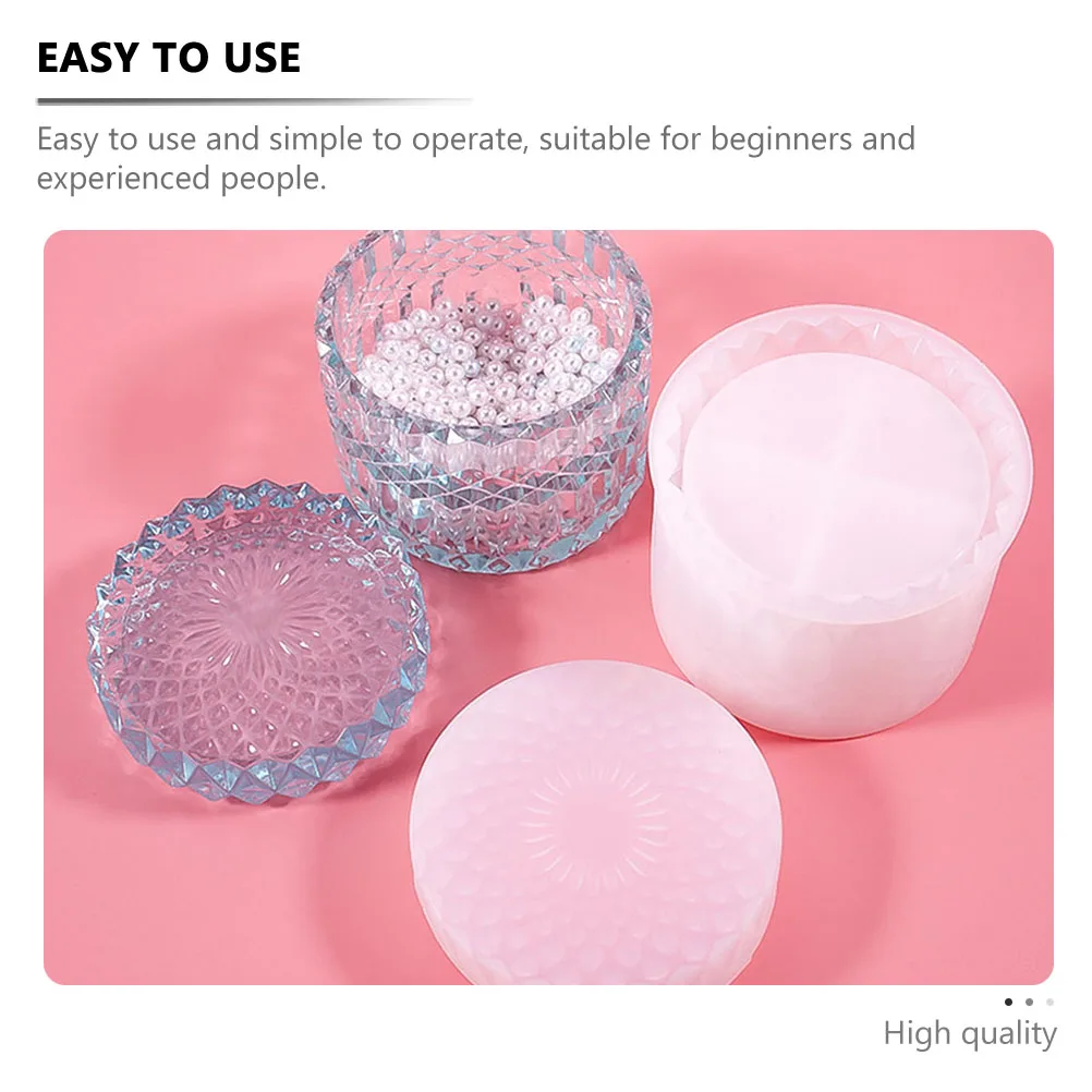 

Storage Box Jar Silicone Mold Epoxy Craft DIY Tool Holder Mould Small Container