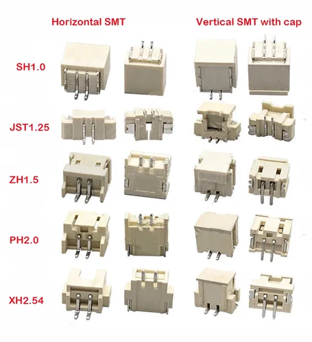 Imagen 2 del producto 100 Uds JST1.25 SH1.0 ZH1.5 PH2.0 XH2.54 recto DIP ángulo recto Vertical SMT Horizontal SMD PCB conector de oblea macho