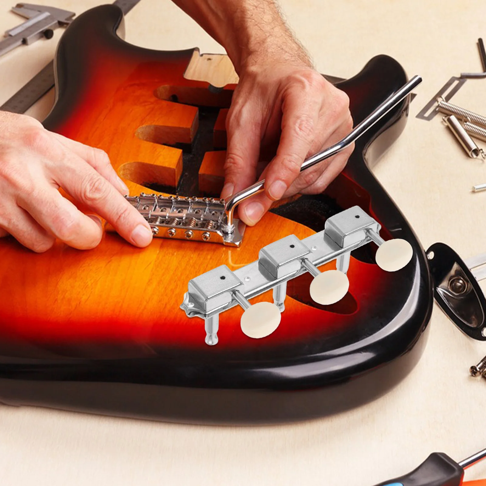 

1Pair Vintage Electric Guitar Tuning Knobs Metal Pegs 3 Left 3 Right Durable Guitar Accessories Tuner Peg Screws