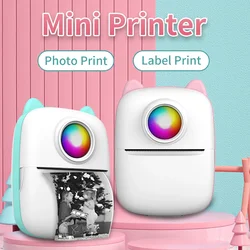 Mini Printer Portatile Thermal Label printer Photo Memo Wrong Question Pocket Printing No Ink Print For Mobile Phone Xiaomi