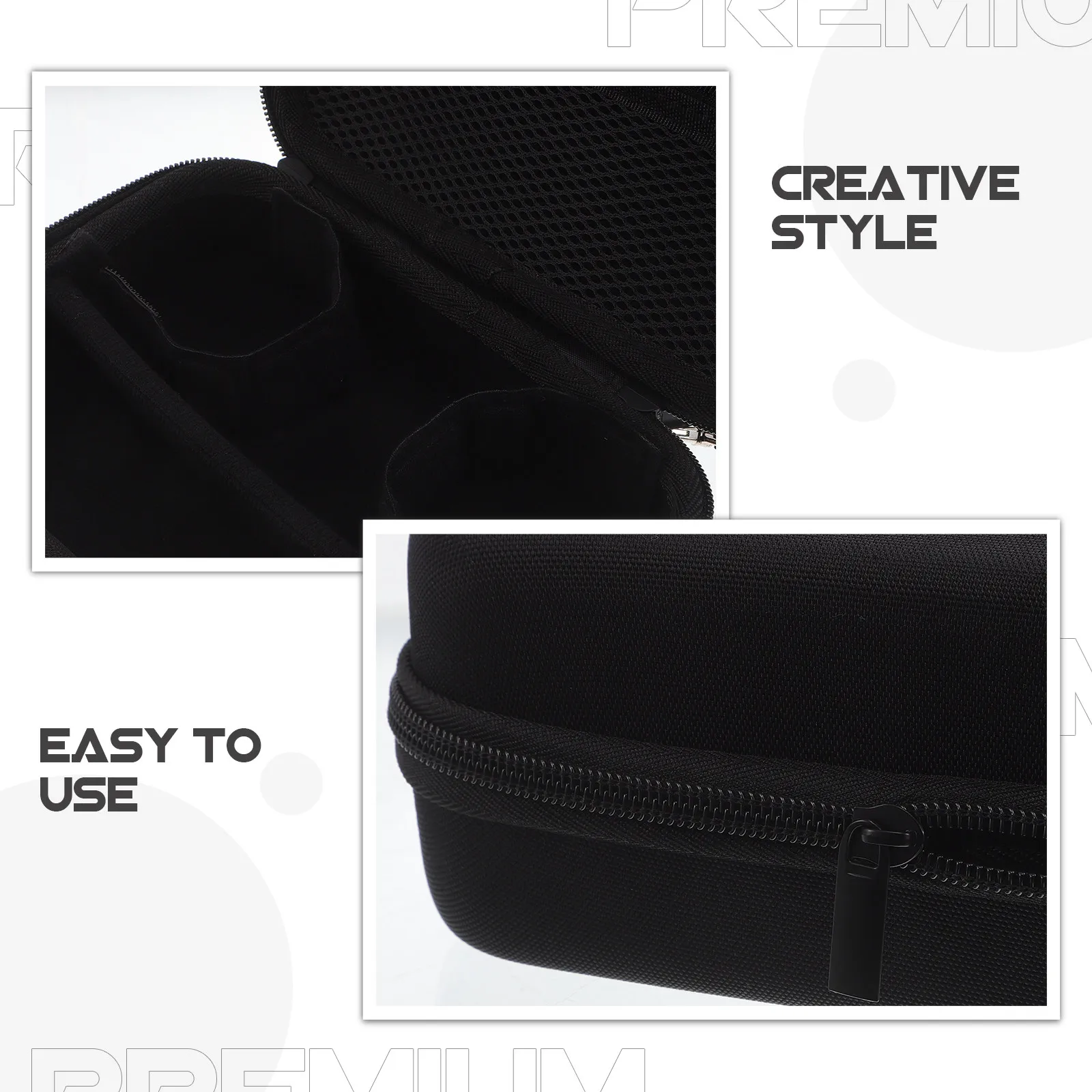 Hard Shell Razor Case Electric Trimmer Organizer Protective Eva Travel Bag for Hair Clipper Shaver 7.86x5.11 Inch Grooming Tool