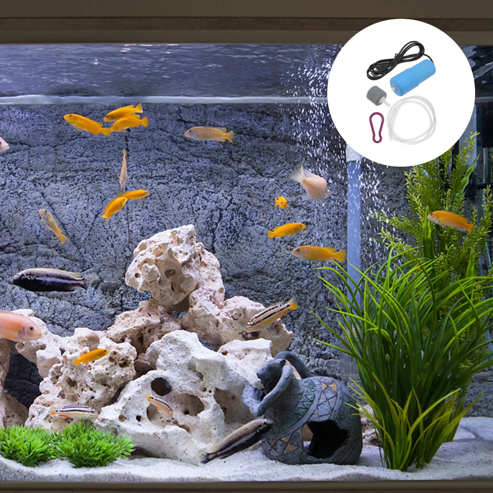 

Компактный кислородный воздушный насос для аквариума, питание от USB, бесшумная работа, малый размер, эффективная работа