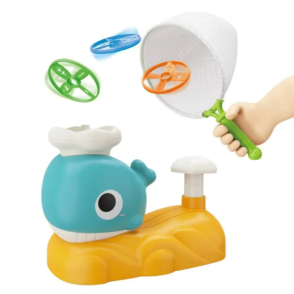 

Foot Launcher Whale Jet Propulsion Toy Soaring Propeller Whale Model Propeller Garden Game Flying disc launcher Kid Sport