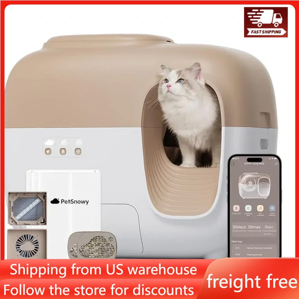 Toilet for Cats Minimal Tracking Free Shipping Automatic Cat Litter Box Self Cleaning Litter Box - Less Smell Supplies Pet Home