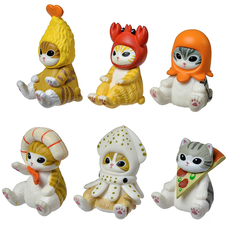 Mofusand Hai Katze Blind Box Obst Tier Niedliche Minifiguren Anime Ornamente Puppen Fans Kinderspielzeug Modell Weihnachten Geburtstagsgeschenke – Detail 17