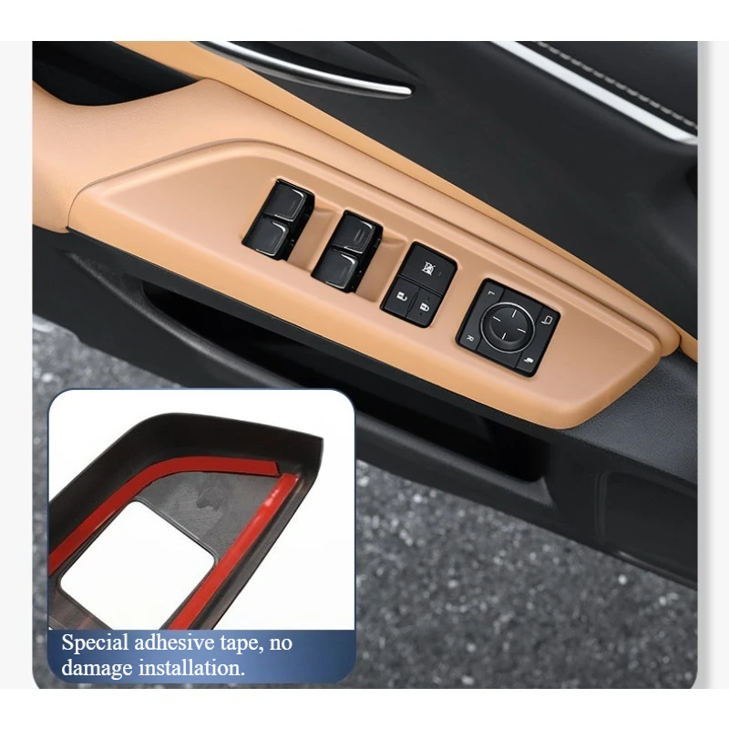 

Interior Door Window Switch Panel Cover Trim, Armrest Decorative Sticker for Lexus ES200 ES300h