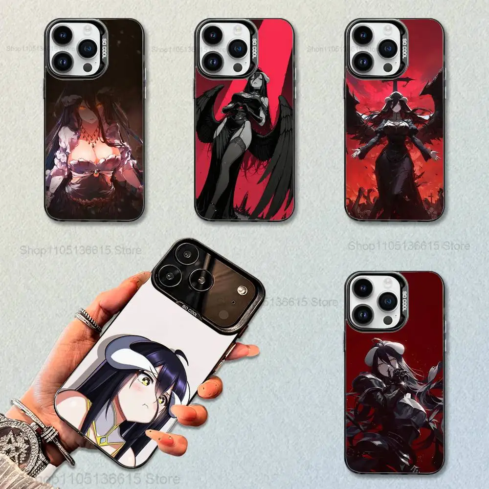 

Animate A-Albedo Cute Phone Case For iPhone 16,15,14,17,13,12,11,Mini,Pro,SE,XS,MAX,Black Matte Silicone Cover