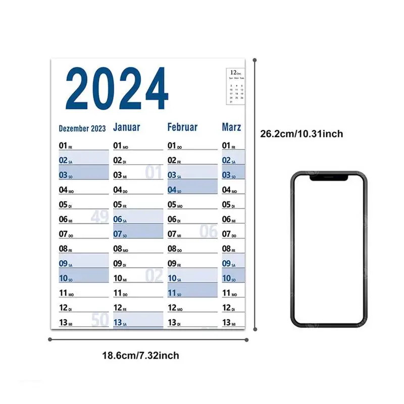 Large Full Year Calendar 2024 Large Schedule For Wall Full Year Calendar 365 Day Calendar Large Poster Calendar For Academic