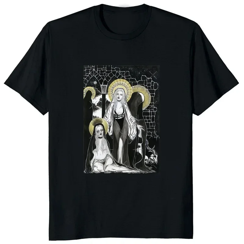 Vintage Devil Unholy Nun T Shirt Harajuku Casual New Arrival Tshirt Summer Men Printed T Shirt Casual Cool T-shirt Male Tops