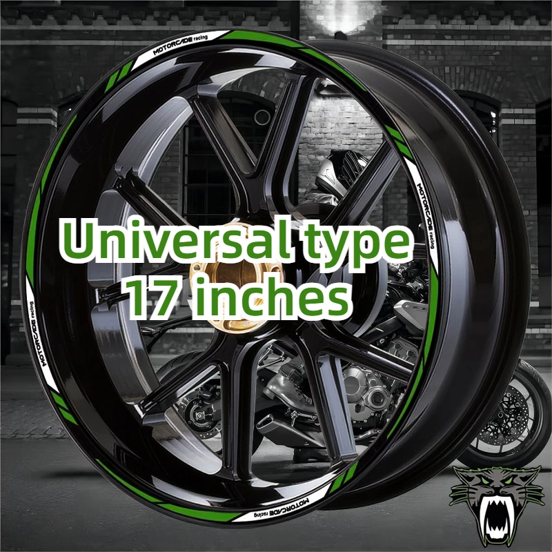 

Suitable for Kawasaki 17 inch Universal Z400 Z650 Z750 Z1000 Motorcycle Wheel Hub Reflection Decorate Wheel Frame Strip Decal