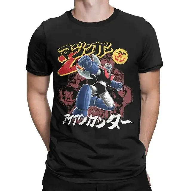 Camiseta de Anime Robot para Hombre, Diseño 3D de Mazinger Z, Estampado de Dibujos Animados, Manga Corta, Estilo Casual de Verano, Clásica de los 80, Gran Venta