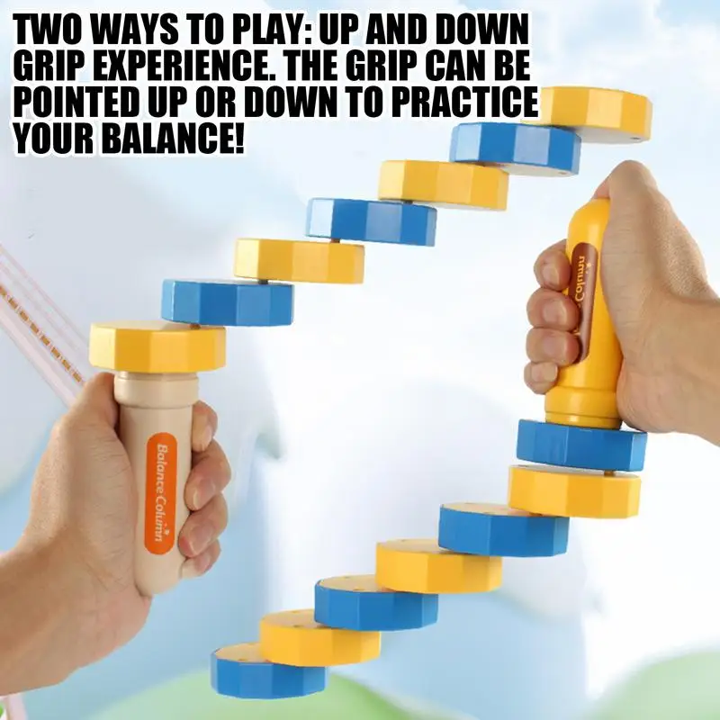 Magnetic Balance Column Smooth Balance Stacking Toy Swinging Sticks Portable Building Blocks Balance Tower Coordination Game For