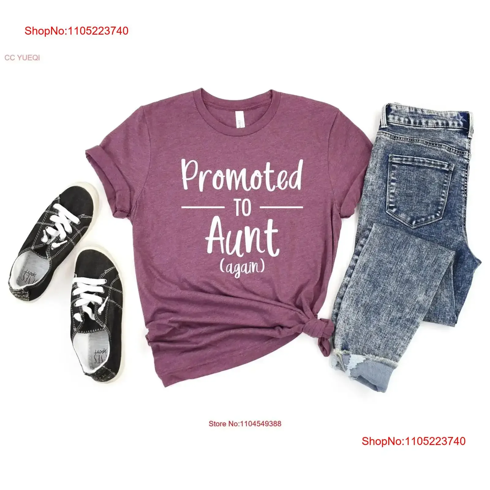 

Футболка Promoted To Aunt Again New Reveal Best Auntie Cool Be For vintage Washed дизайнерская одежда Топ для повседневной носки с графикой