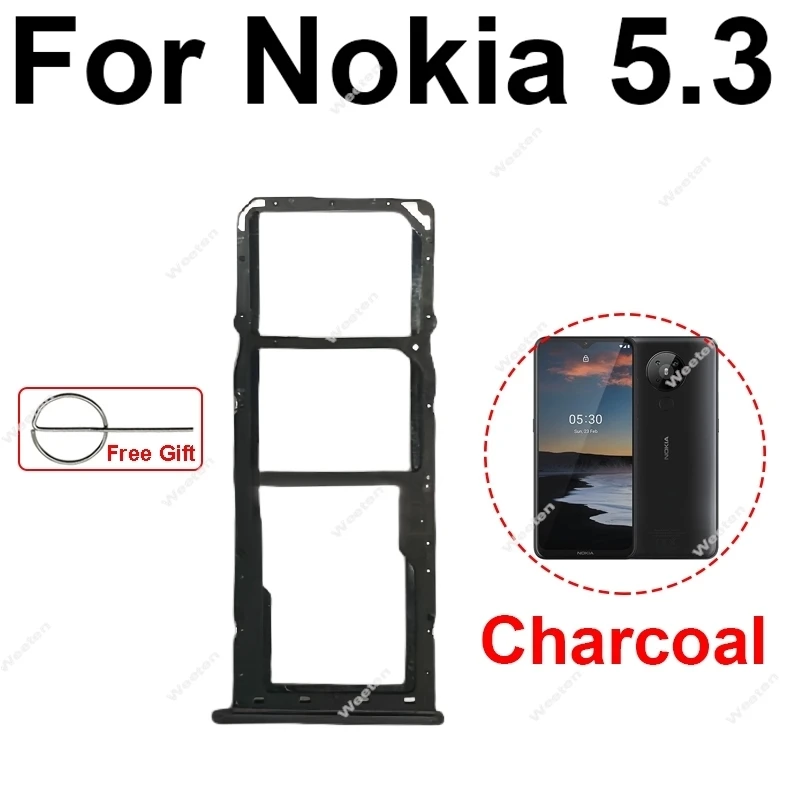 

SIM Card Tray Reader Slot Holder Adapter For Nokia 5.3 5.4 SIM Card Tray Reader Slot Holder Adapter Repair Parts