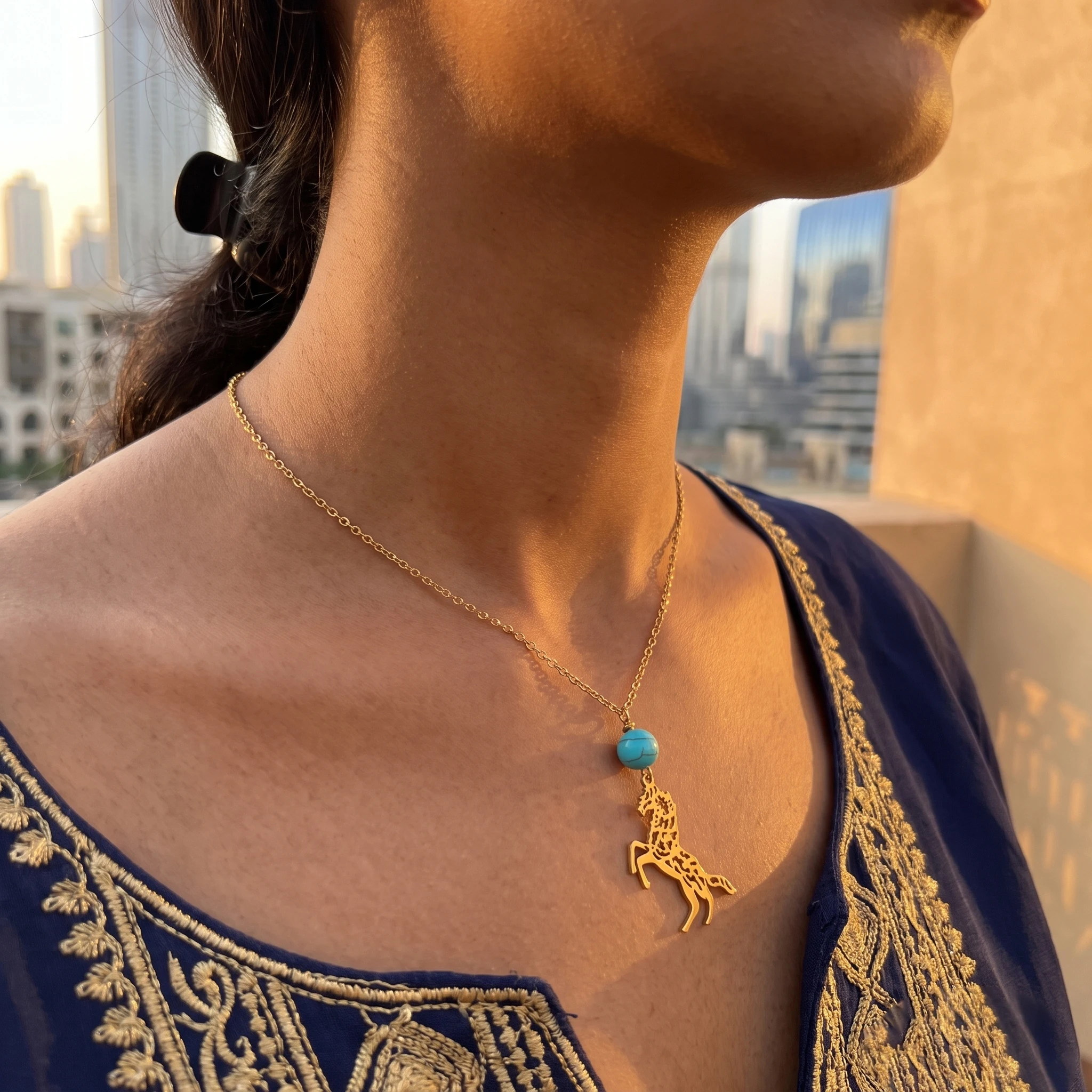Horse Necklace with a Verse from 