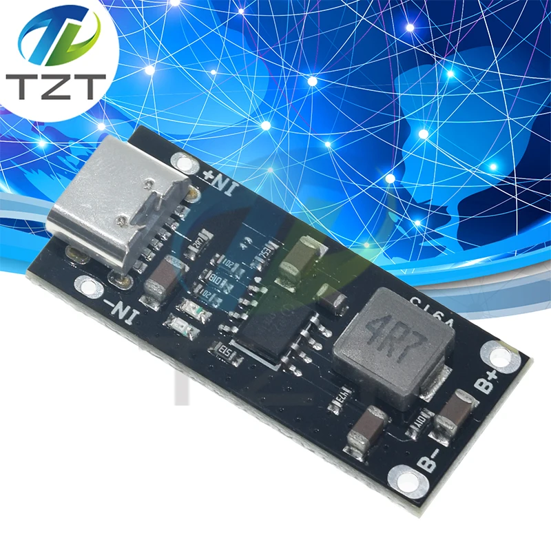 Type C USB Input High Current 3A Polymer Ternary Lithium Battery Quick Fast Charging Board IP2312 CC/CV Mode 5V To 4.2V