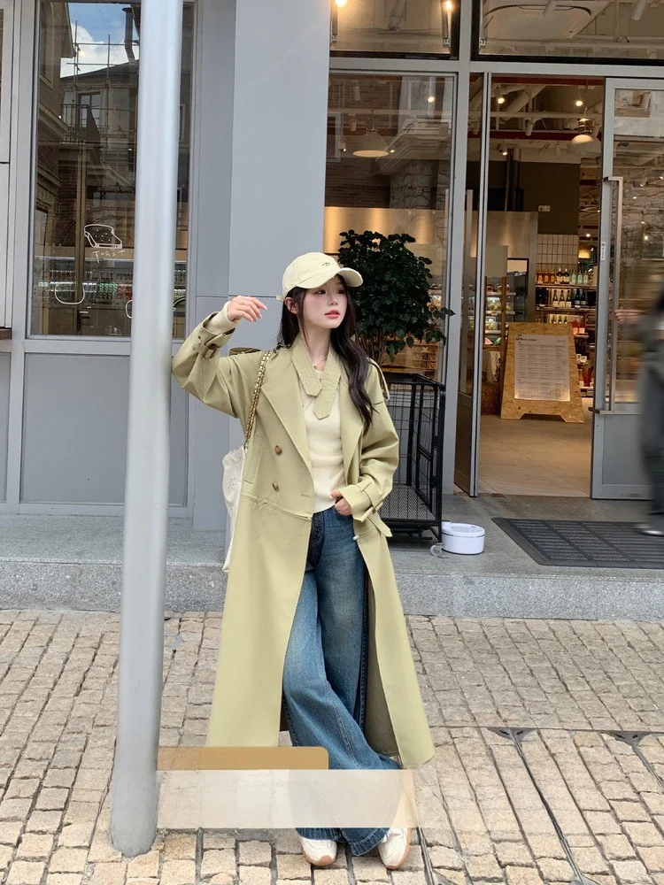 

Модное двустороннее пальто-трансформер Sydney Square, съемное, средней длины, маленький размер, новинка ранней осени, свободный крой в корейском стиле для повседневной носки