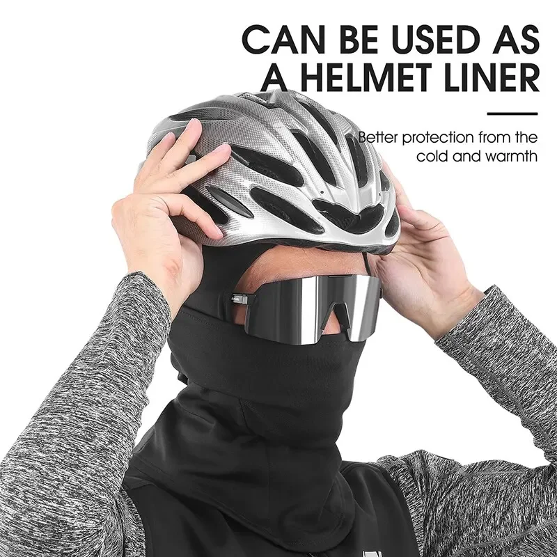 WEST BIKING Cycling Cap Winter Warm Running Scarf Balaclava Velvet Bike Full Face Cover Headwear Climbing Fishing Skating Hat