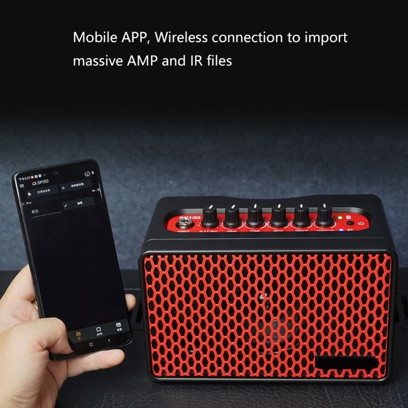 High Power Portable Guitar Amp Audios Input Durable ABS Construction Outdoor Use Shockproof Guitar Amplifier 24BD