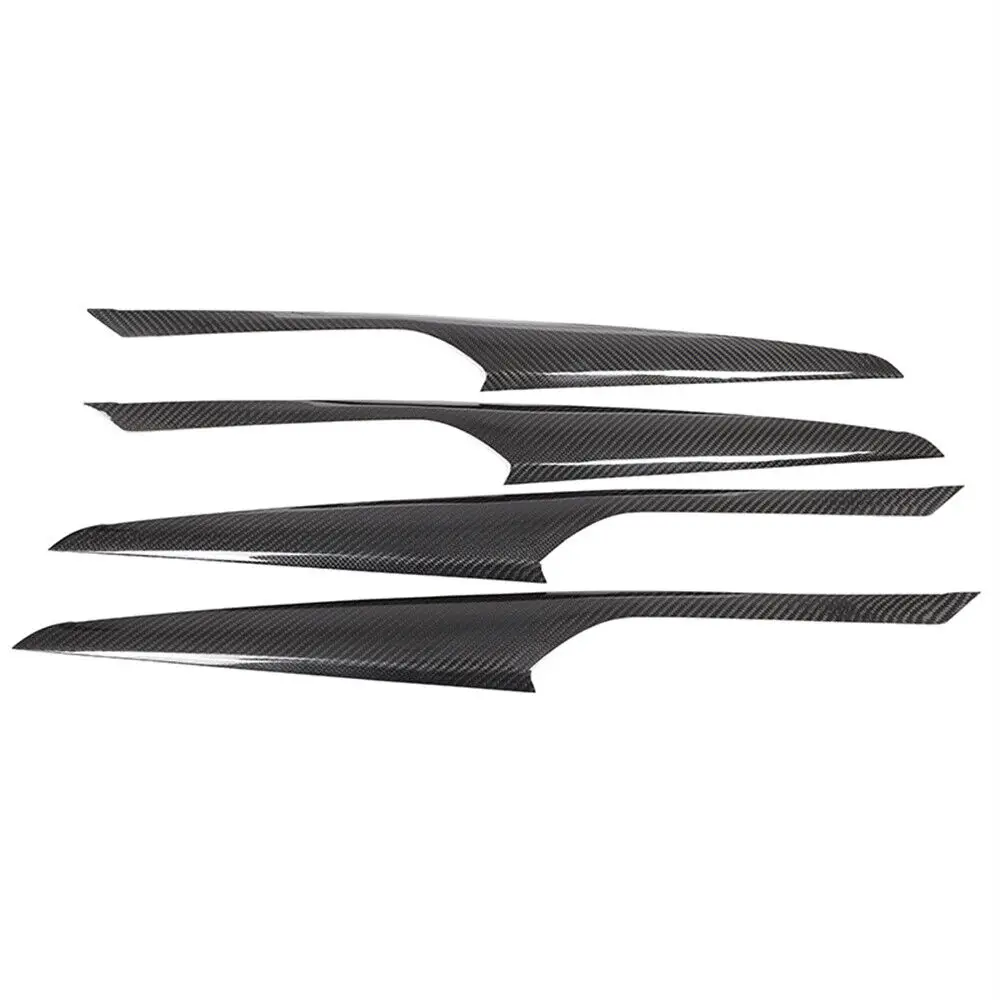 4PCS Real Dry Carbon Inner Door Handle Decorative Panel Cover Trims For BMW X3 X4 G01 G02 2018-2020