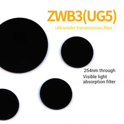 ZWB 3 254nm UV transparent filter lens black optical glass for transilluminator rock fluorescent lamp