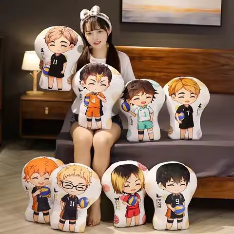 Haikyuu!! Plush Stuffed Pillows Cute Oikawa Tooru Dakimakura Kawaii Miya Atsumu Hinata Shoyo Cushion Anime Manga Throw Pillow