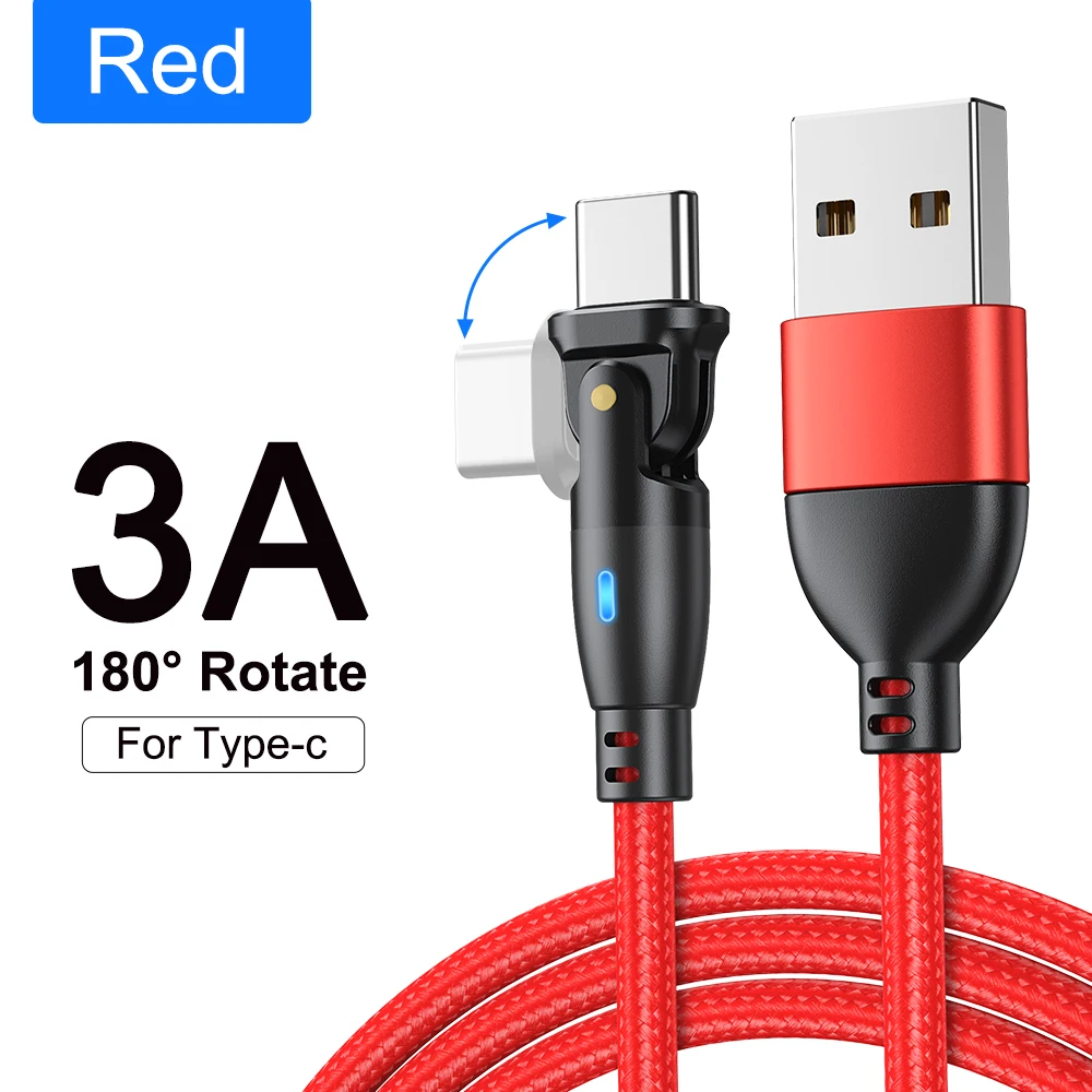100 W USB Typ C auf USB C Kabel 5A PD Schnellladegerät Kabel für MacBook Pro Xiaomi iPad Samsung 180 drehbares USB-C-Kabel