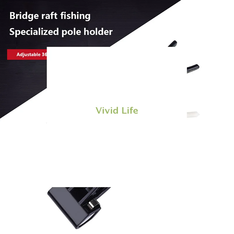 2 قطعة الصيد رود بقية رئيس 360 درجة دوران قوس جسر طوف الصيد رود رف عدم الانزلاق مضيئة عززت القطب قوس