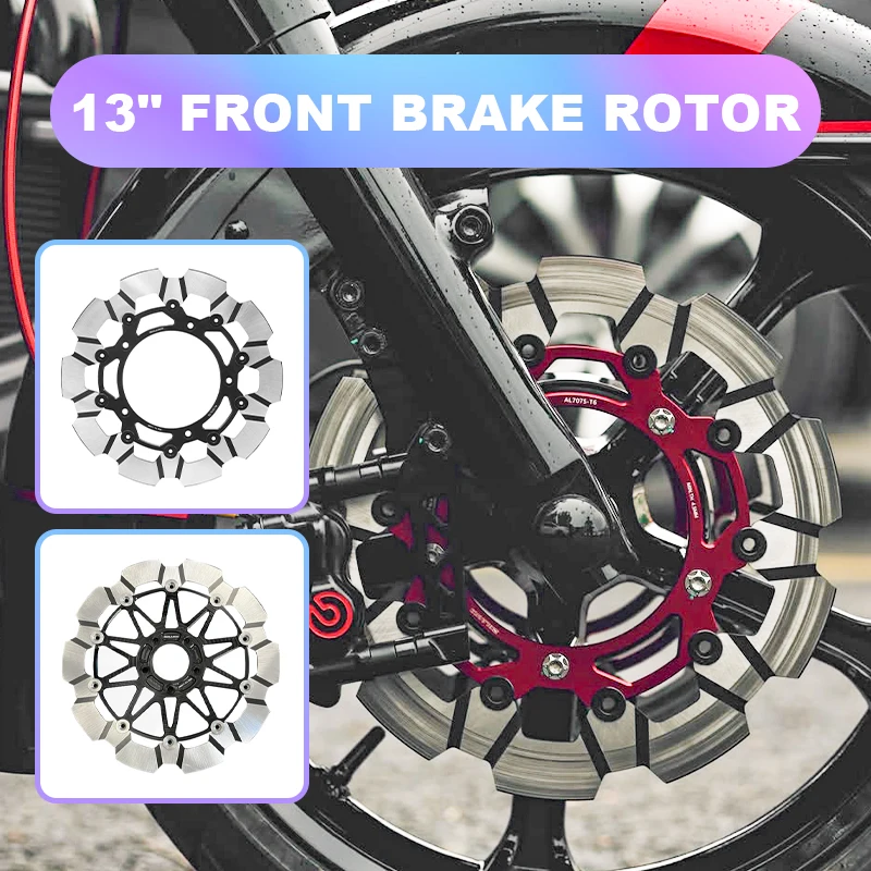 5-Bolt Performance 13 Inch 7075 Aerospace Aluminum Front Brake Rotor for HD Touring Softail Motorcycle Systems