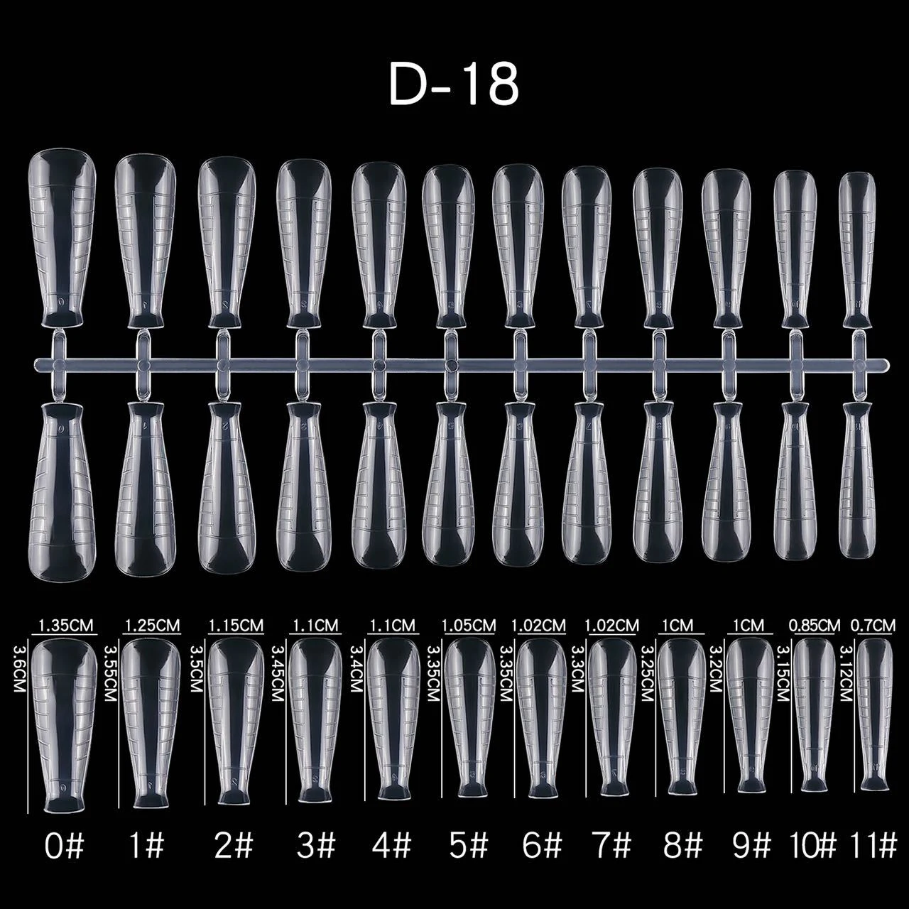 288 szt. Kolorowe Szybko Budujące Się Tipsy do Paznokci Dual Forms Żelowe Formy do Przedłużania Paznokci Zestaw do Manicure w Stylu Francuskim Wielokrotnego Użytku *